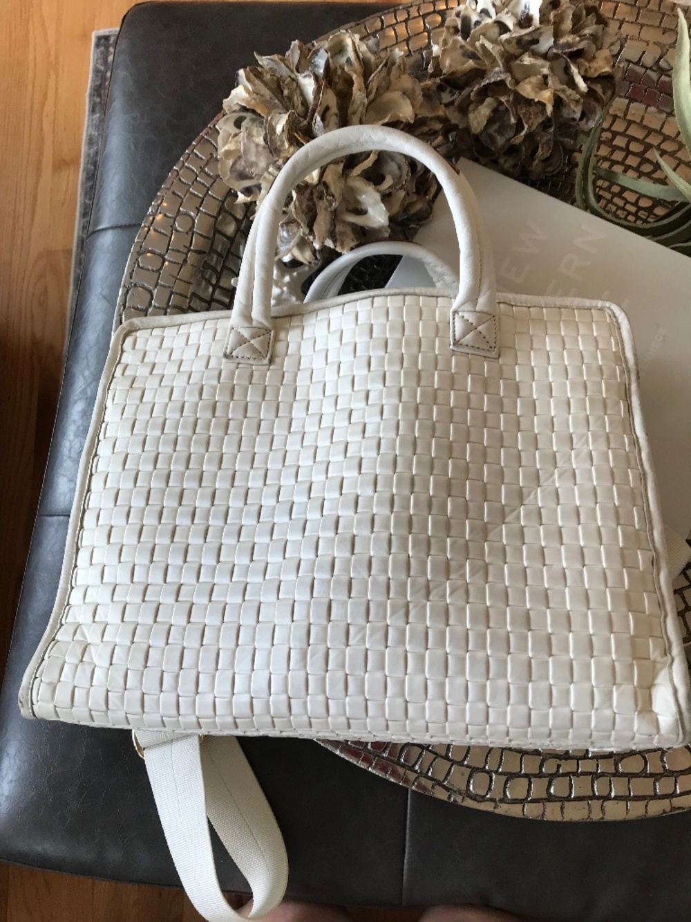 MZ WALLACE CREAM MEDIUM BOX TOTE - Picture 8 of 16